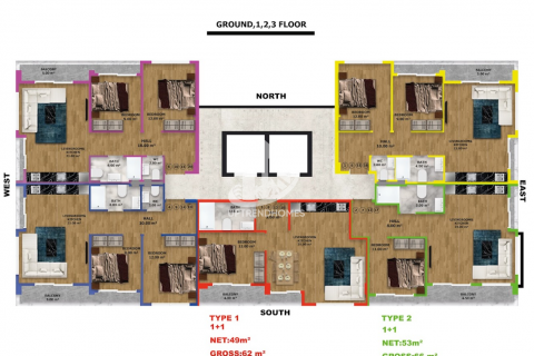 2+1 Lägenhet  i Alanya, Antalya, Turkiet Nr. 36843 - 13