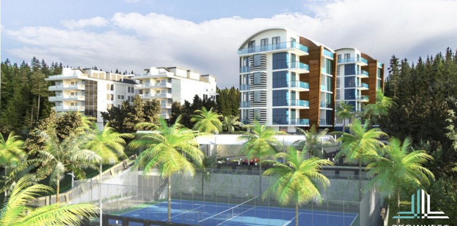 1+1 Lägenhet  i Alanya, Antalya, Turkiet Nr. 53966