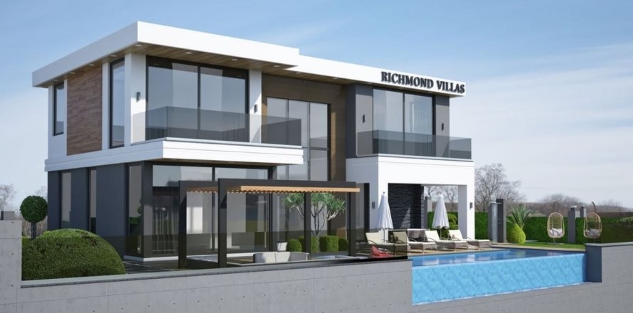 4+1 Villa i RICHMOND VILLAS: роскошные виллы с собственным бассейном и гаражом, Kargicak, Alanya, Antalya, Turkiet Nr. 52083
