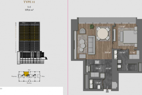 1+1 Lägenhet  i Istanbul, istanbul, Turkiet Nr. 51646 - 16