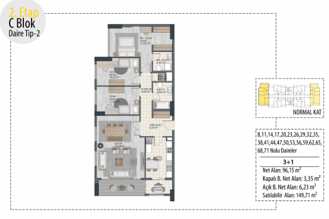 4+0 Lägenhet  i Istanbul, istanbul, Turkiet Nr. 51425 - 22