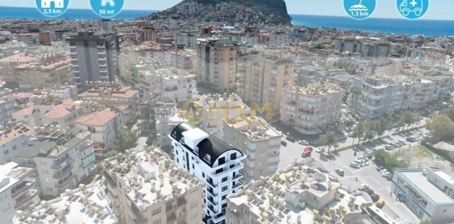 1+1 Lägenhet  i Alanya, Antalya, Turkiet Nr. 54007