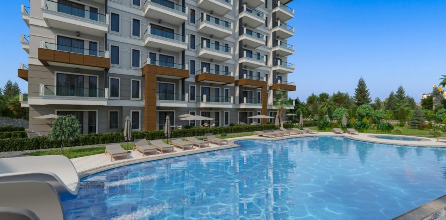 1+1 Lägenhet  i Alanya, Antalya, Turkiet Nr. 58973