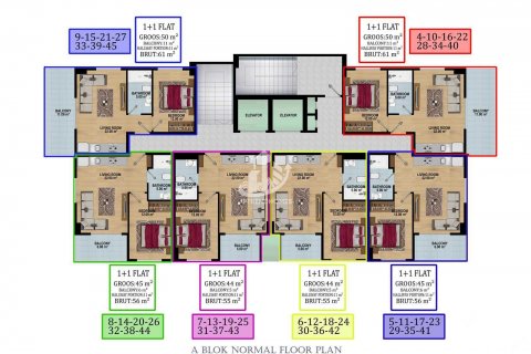 1+1 Bostadskomplex  i Konakli, Antalya, Turkiet Nr. 60658 - 26