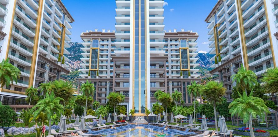 1+1 Lägenhet  i Alanya, Antalya, Turkiet Nr. 59096