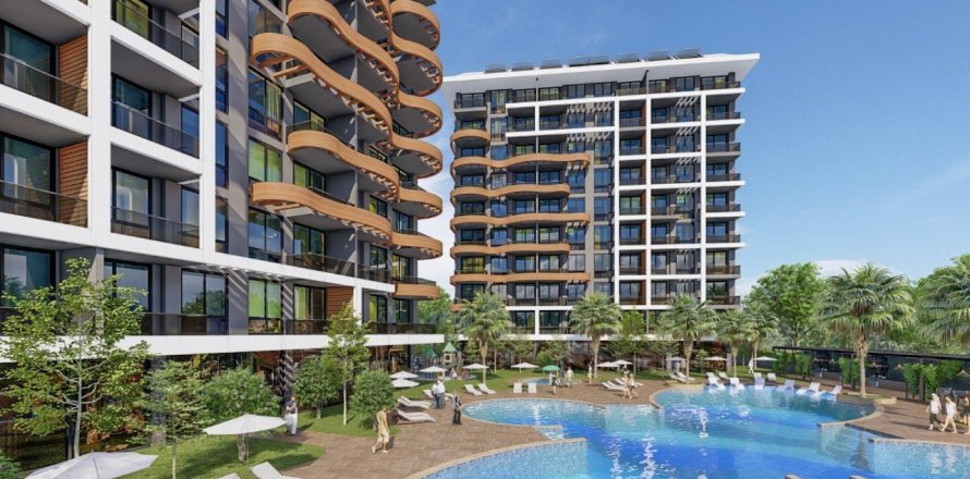 1+1 Lägenhet  i Alanya, Antalya, Turkiet Nr. 58985