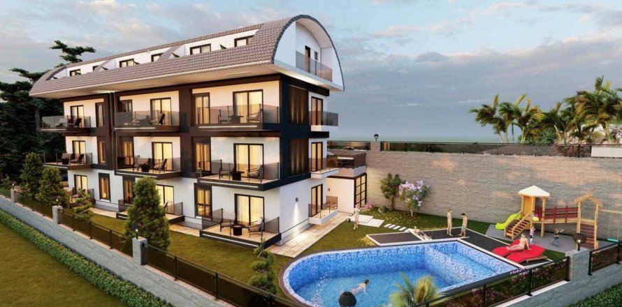 3+1 Lägenhet  i Alanya, Antalya, Turkiet Nr. 59346