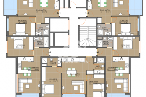 1+1 Lägenhet  i Mahmutlar, Antalya, Turkiet Nr. 54324 - 16