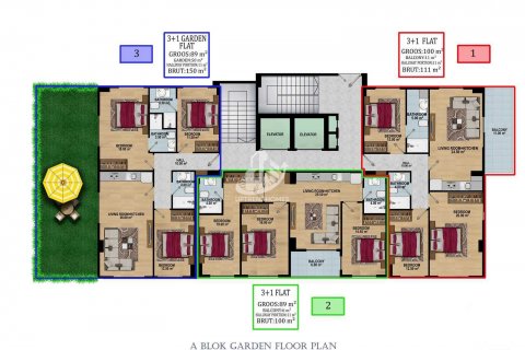 1+1 Bostadskomplex  i Konakli, Antalya, Turkiet Nr. 60658 - 25