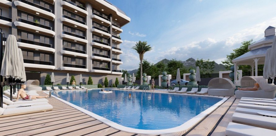 1+1 Lägenhet  i Alanya, Antalya, Turkiet Nr. 58936