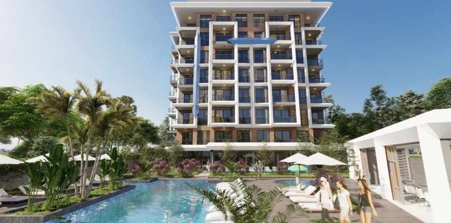 1+1 Lägenhet  i Alanya, Antalya, Turkiet Nr. 59239