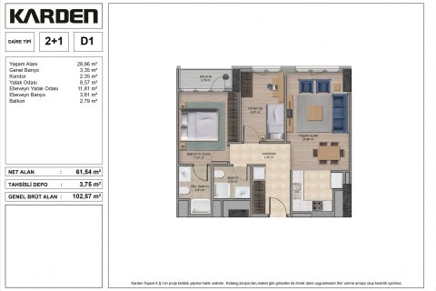 2+1 Lägenhet  i Istanbul, istanbul, Turkiet Nr. 66793 - 18