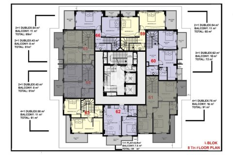 1+1 Lägenhet  i Mahmutlar, Antalya, Turkiet Nr. 67630 - 24