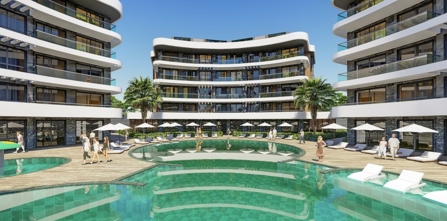 1+1 Lägenhet  i Oba, Antalya, Turkiet Nr. 68459