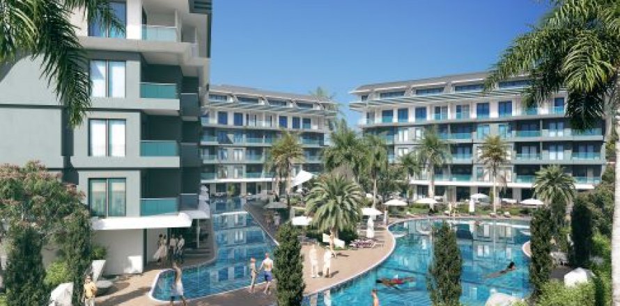1+1 Lägenhet  i Oba, Antalya, Turkiet Nr. 73523
