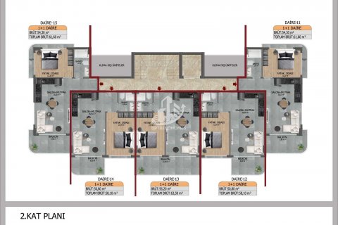 1+1 Lägenhet  i Kestel, Antalya, Turkiet Nr. 76502 - 20