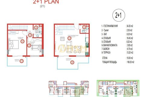 1+1 Lägenhet  i Alanya, Antalya, Turkiet Nr. 83845 - 19