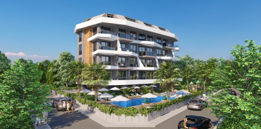 1+1 Lägenhet  i Alanya, Antalya, Turkiet Nr. 82831