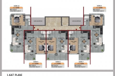 1+1 Bostadskomplex  i Kestel, Antalya, Turkiet Nr. 79683 - 12