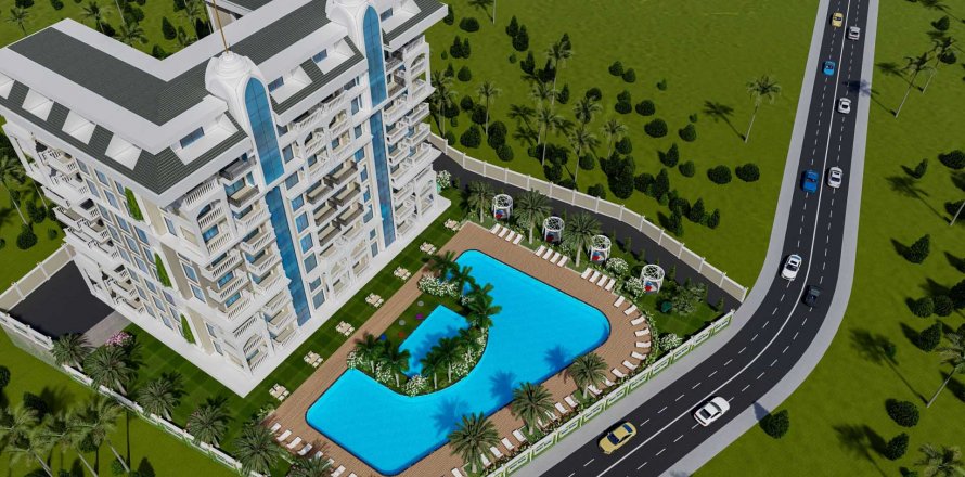 1+1 Lägenhet i Euro Avsallar Residence, Alanya, Antalya, Turkiet Nr. 84231