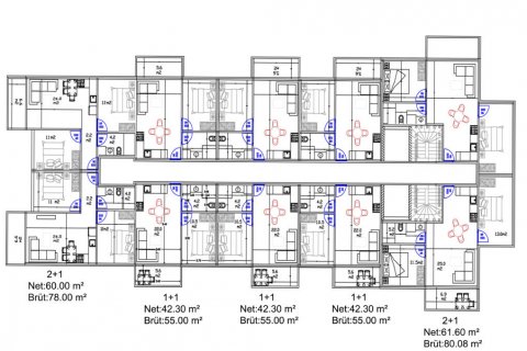 Daire  1+1  Alanya, Antalya, Türkiye №48204 - 4