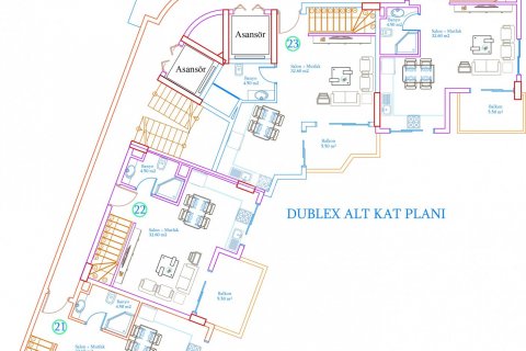 Dubleks daire  2+1  Avsallar, Antalya, Türkiye №43357 - 16