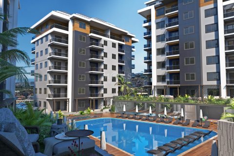 Daire Ultra-new low-rise residential complex of comfort class at affordable prices, built among orange trees in the Oba area. 1+0, Alanya, Antalya, Türkiye №49640 - 1