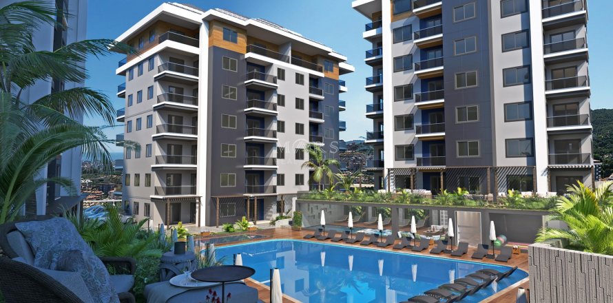 Daire Ultra-new low-rise residential complex of comfort class at affordable prices, built among orange trees in the Oba area. 1+0, Alanya, Antalya, Türkiye №49640