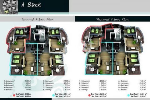 Dubleks daire  2+1  Alanya, Antalya, Türkiye №47064 - 13