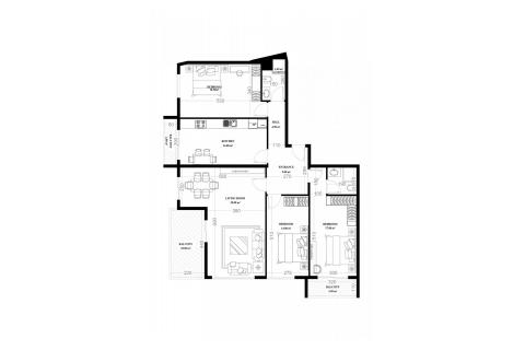 Daire YEKTA ALARA CİTY Residence 3+1, Mahmutlar, Antalya, Türkiye №160686