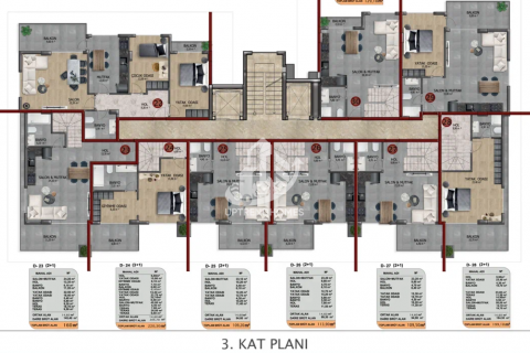 Daire  1+1  Oba, Antalya, Türkiye №47063 - 21