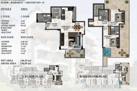 Konut kompleksi  1+1  Oba, Antalya, Türkiye №68024 - 30