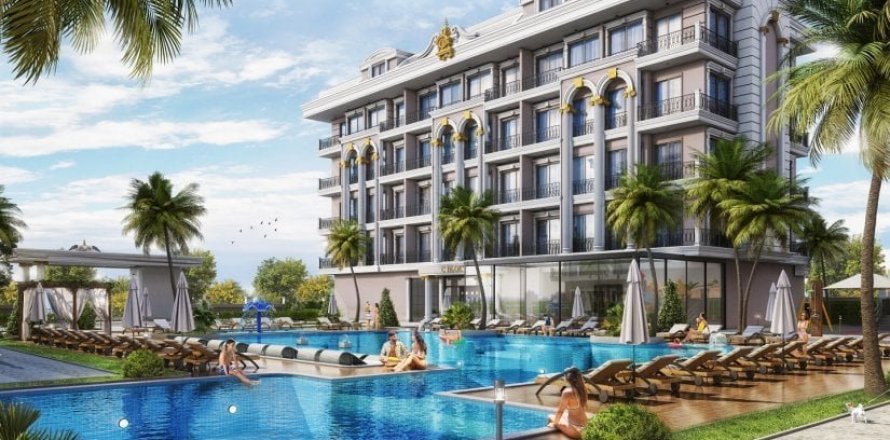 Daire  1+0  Alanya, Antalya, Türkiye №41382