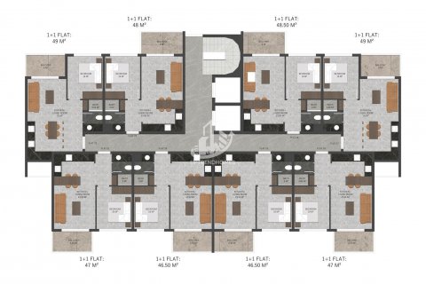 Daire  1+1  Oba, Antalya, Türkiye №85978 - 18