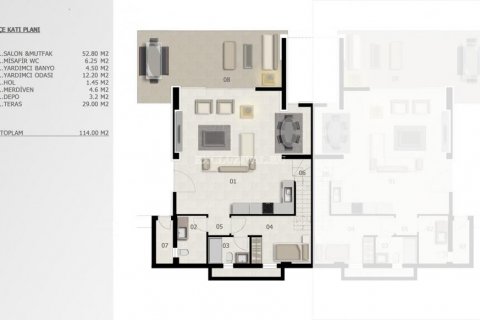 Продажа квартиры  в Бодруме, Мугле, Турция 6+1, 229м2, №37341 – фото 8
