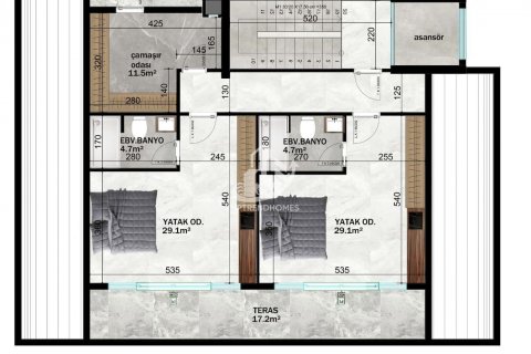 Продажа виллы  в Аланье, Анталье, Турция 5+1, 346м2, №48663 – фото 25