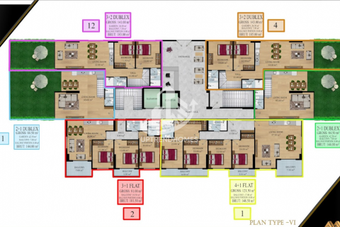 Продажа квартиры  в Авсалларе, Анталье, Турция 1+1, 57м2, №31654 – фото 14