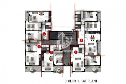 Продажа квартиры  в Оба, Анталье, Турция 1+1, 50м2, №49474 – фото 16