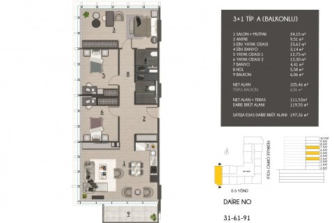 Продажа квартиры  в Стамбуле, Турция 3+1, 116м2, №51399 – фото 23