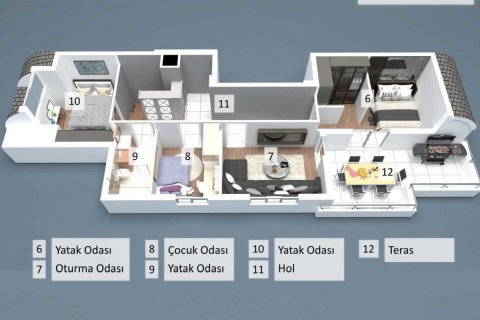 Продажа квартиры  в Анталье, Турция 5+1, 170м2, №53554 – фото 12