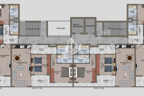 Продажа квартиры  в Махмутларе, Анталье, Турция 1+1, 55м2, №47486 – фото 21