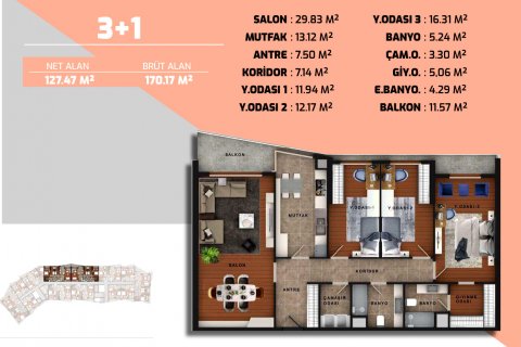 Продажа квартиры  в Стамбуле, Турция 3+1, 189м2, №53038 – фото 28