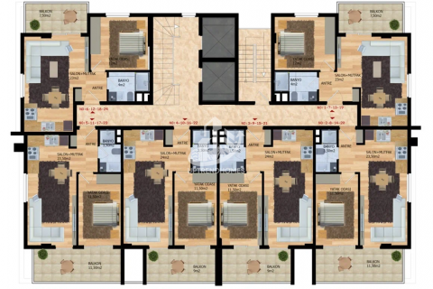 Продажа квартиры  в Махмутларе, Анталье, Турция 1+1, 55м2, №46786 – фото 15