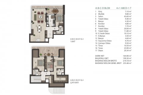 Продажа квартиры  в Стамбуле, Турция 4+1, 196м2, №53020 – фото 27