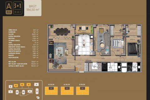 Продажа квартиры  в Стамбуле, Турция 3+1, 181м2, №51653 – фото 8