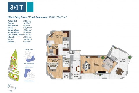 Продажа квартиры  в Картале, Стамбуле, Турция 3+1, 152м2, №53792 – фото 17