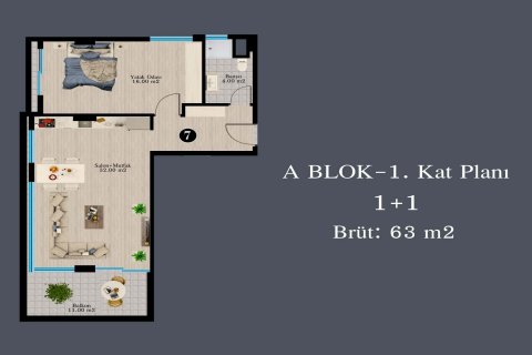 Продажа квартиры в Аланье, Анталья, Турция 2+1, 78м2, №7963 – фото 27