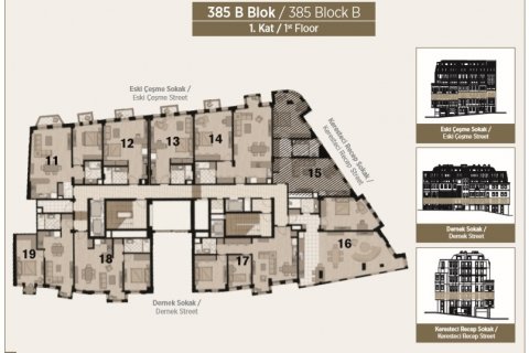 Продажа квартиры  в Бейоглу, Стамбуле, Турция 1+1, 58м2, №51429 – фото 20