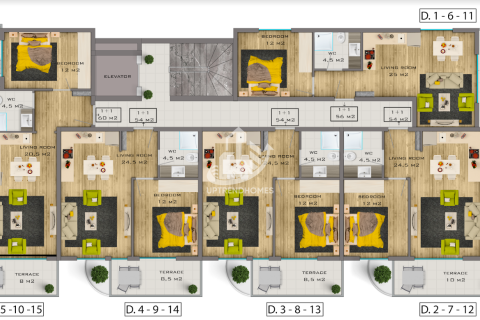 Продажа квартиры  в Махмутларе, Анталье, Турция 1+1, 54м2, №46182 – фото 13