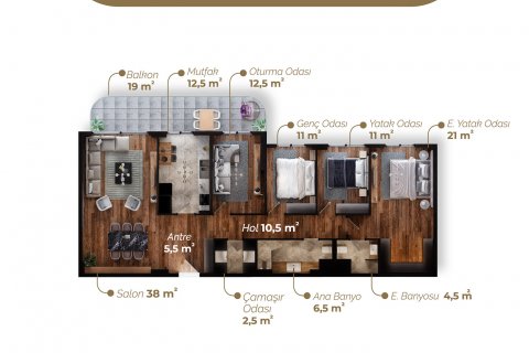 Продажа квартиры  в Измире, Турция 4+1, 150м2, №52438 – фото 12